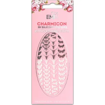 emi Charmicon 3D Silicone Stickers Lunula #1 Black/White - samolepka