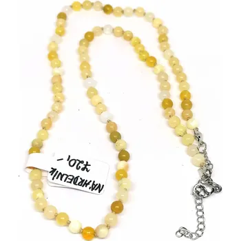 Náhrdelník Náhrdelník ze žlutého opálu 4 mm