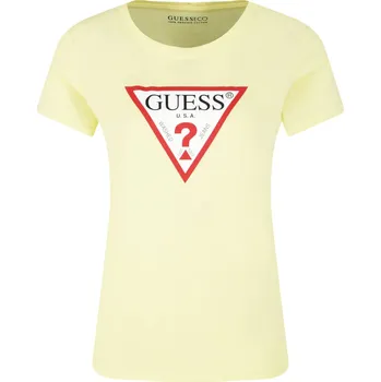 Dámské oblečení GUESS JEANS Tričko | Barva:žlutý | Velikost:XS