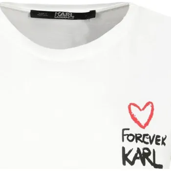 Dámské tričko Karl Lagerfeld Tričko Forever Karl | Barva:bílý | Velikost:L