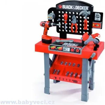 Dětská dílna Pracovní dílna Black&Decker Smoby s mechanickou vrtačkou