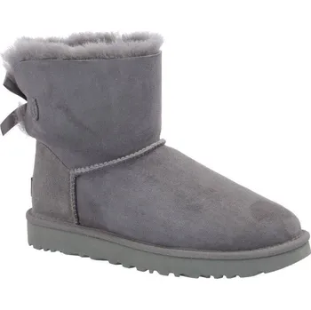 Dívčí sněhule UGG Kůžoné sněhule Mini bailey bow II | Barva:šedý | Velikost:36