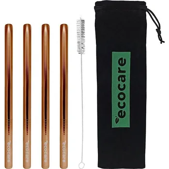 ECOCARE Kovová Brčka Maxi 12 mm Set Rose Gold 4 ks