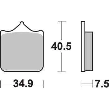 Brzda pro motocykl Brzdové destičky DP Brakes přední DUCATI 999 R (06) rok 06