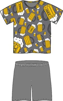 Pánské pyžamo Lonka Koffing velké pivo/tmavě šedé