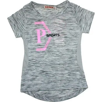 Dětská dívčí trička krátký rukáv melírované šedé 367/18 vel. 98