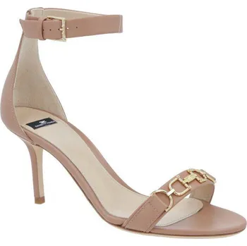 Dámské holínky Elisabetta Franchi Kůžoné sandály | Barva:růžové zlato | Velikost:36