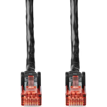 Síťový kabel Nedis Cat 6 kabel RJ45 Zástrčka U/UTP 20.0 m Venkovní Kulatý PE Černá 
