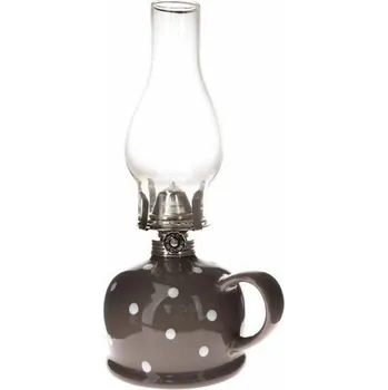 Petrolejová lampa Petrolejová lampa Puntík, 14,7 x 28 x 11 cm, šedá