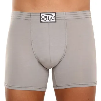 Pánské spodní prádlo Pánské boxerky Styx long klasická guma světle šedé (F1062) XL Možnost vrácení zboží ZDARMA do 120 dnů!