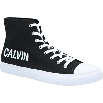 Pánské pantofle CALVIN KLEIN JEANS Plátěné tenisky IACOPO | Barva:černý | Velikost:40