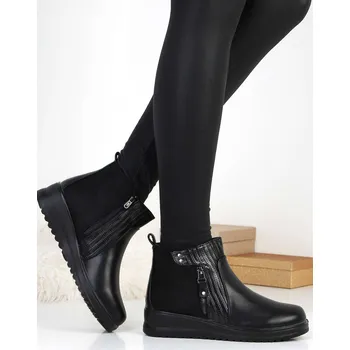 Dámská zimní obuv Let Get Zimní kotníkové boty na klínku Z3062-1B Velikost: 37