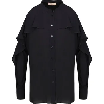 Dámská halenka Twin-Set Halenka GEORGETTE | Barva:černý | Velikost:36