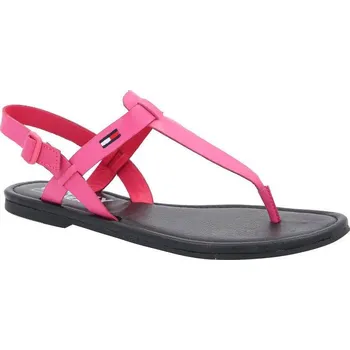 Dámská obuv Tommy Jeans Kůžoné sandály BLOCK BASIC | Barva:růžová | Velikost:36