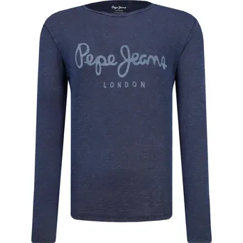 Pepe Jeans London Tričko s dlouhým rukávem ESSENTIAL | Barva:tmavě modrá | Velikost:S