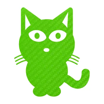 Samolepící dekorace SAMOLEPKA Kočka 034 levá (58 - 3D karbon zelený kawasaki) NA AUTO, NÁLEPKA, FÓLIE, POLEP, TUNING, VLASTNÍ TEXT, TISK, AUTOSAMOLEPKY.cz, POLEPY, OBRÁZEK, LOGO, SAMOLEPKY