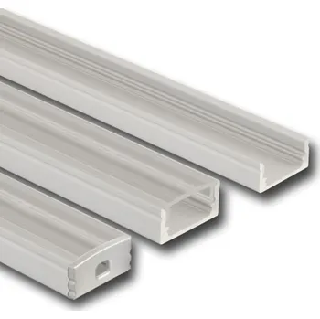 LED páska profil AL přisazený PQ ML-761.003.43.2 čirý difuzor, délka 2m, 17x8mm