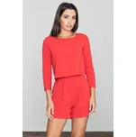 Elegantní dvouvrstvý overal s krátkými šortky M445 Barva: Červená, Velikost: M