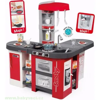 Hračka Kuchyňka pro děti Tefal Studio XXL Smoby elektronická magická > varianta bubble červeno-šedá