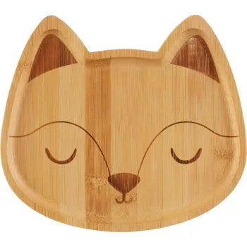 Talíř Bambusový talířek Sass & Belle Woodland Fox přírodní
