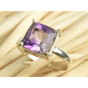 Prsten Ametyst prsten brus čtverec vel.51 Ag 925/1000 3g