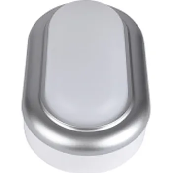 LED panel Tracon LHLMOS8NW Průmyslové prachotěsné LED svítidlose stříbrným lemem,oválné 230 V, 50 Hz, 8 W, 4000 K, 560 lm, IP54, ABS+PC, EEI=G (Tracon LHLMOS8NW)