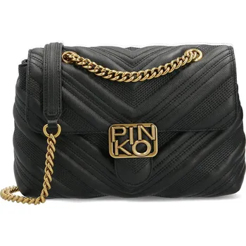 Pinko Kůžoná crossbody kabelka LOGO CLASSIC | Barva:černý | Velikost:OS