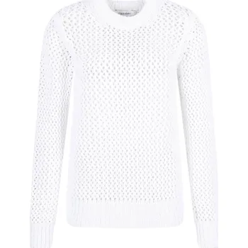 Dámský svetr Calvin Klein Svetr NOVEL OPENWORK | Barva:bílý | Velikost:L