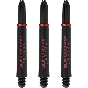 Příslušenství pro šipky Násadky Harrows Supergrip Carbon Black Red Midi