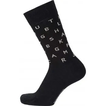 Pánské ponožky Cai společenské merino ponožky pro dospělé vzor Letters 35-39