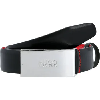 Módní doplněk HUGO Kůžoný opasek BALDWIN-N | Barva:černý | Velikost:95