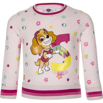 Dívčí mikina Paw Patrol - Tlapková patrola -Licence Dívčí mikina - Paw Patrol VH1323, světle růžová Barva: Růžová, Velikost: 116