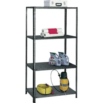 Dílenský regál Kovový regál Schulte R3058-04-17 2000x1000x500 mm, 4 police, nosnost 340 kg, šedý