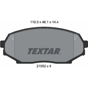 Brzdová destička Sada brzdových destiček, kotoučová brzda TEXTAR 2155202
