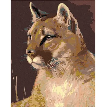 Malování podle čísel - Puma, 40x50 cm, bez rámu a bez vypnutí plátna