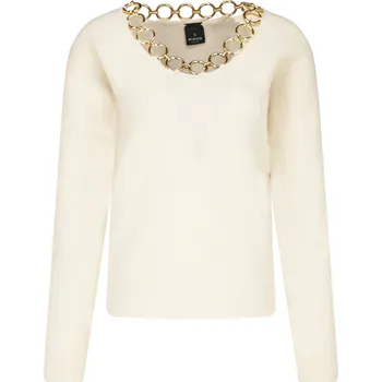 Dámský svetr Pinko Vlněný svetr LEONCAVALLO | Barva:krémová | Velikost:L