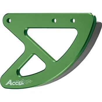 Brzdový kotouč ACCEL kryt zadního brzdového kotouče KAWASAKI KX 250F/450 05-17, KX 125/250 05-08 (hliník), barva zelená
