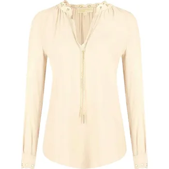 Dámské oblečení Michael Kors Hedvábná halenka Scallp béžová S