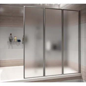 Vanová zástěna WellMall Imper 120 x 139 cm chrom