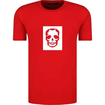 Pánské tričko Zadig&Voltaire Tričko TOBIAS SKULL BLOCK | Barva:červený | Velikost:L