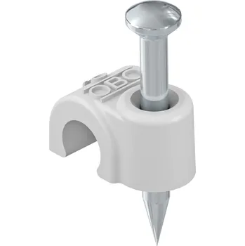 kabelová chránička OBO 2006 25 LGR Příchytka ISO-Nagel-Clip, 6mm, L25, světle šedá Polypropylén, PP