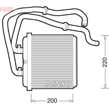 Výměník tepla Výměník tepla, vnitřní vytápění DENSO DRR12003