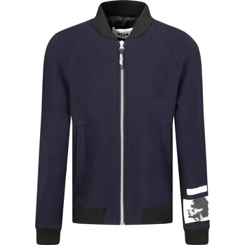 Pánská bunda MSGM Vlněná bunda bomber | Barva:tmavě modrá | Velikost:48