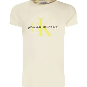 Pánské tričko CALVIN KLEIN JEANS Tričko MONOGRAM | Barva:béžový | Velikost:140