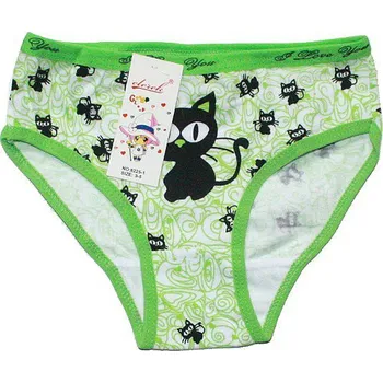 Dívčí kalhotky s potiskem KOČIČKA 6225 zelené