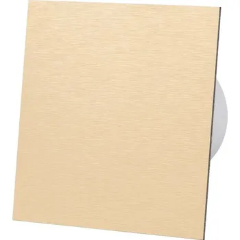 Vzduchotechnika airRoxy dRim 100 TS BB ventilátor s časovým doběhem (ventilátor včetně čelního krytu) Barva: Zlatý hliník, Materiál: Plexi