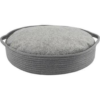 Pelíšek pro psa Nobby NOLA polštář psy šedý s úchyty 45x10cm