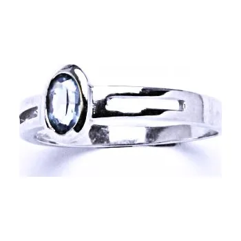Prsten Stříbrný prsten se akvamarinem, prsten ze stříbra VR 152