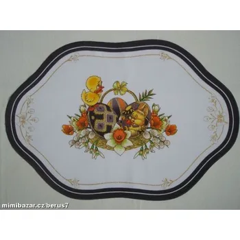 ubrus ubrus kuře fialový lem 45 x 33