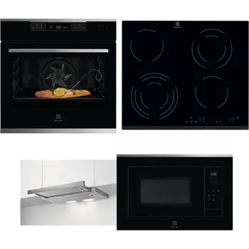 Set domácích spotřebičů ELECTROLUX KOBCS31X + ELECTROLUX EHF6343FOK + ELECTROLUX LFP326S + ELECTROLUX LMS4253TMX